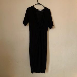 All in Favor - Black V-neck Dress